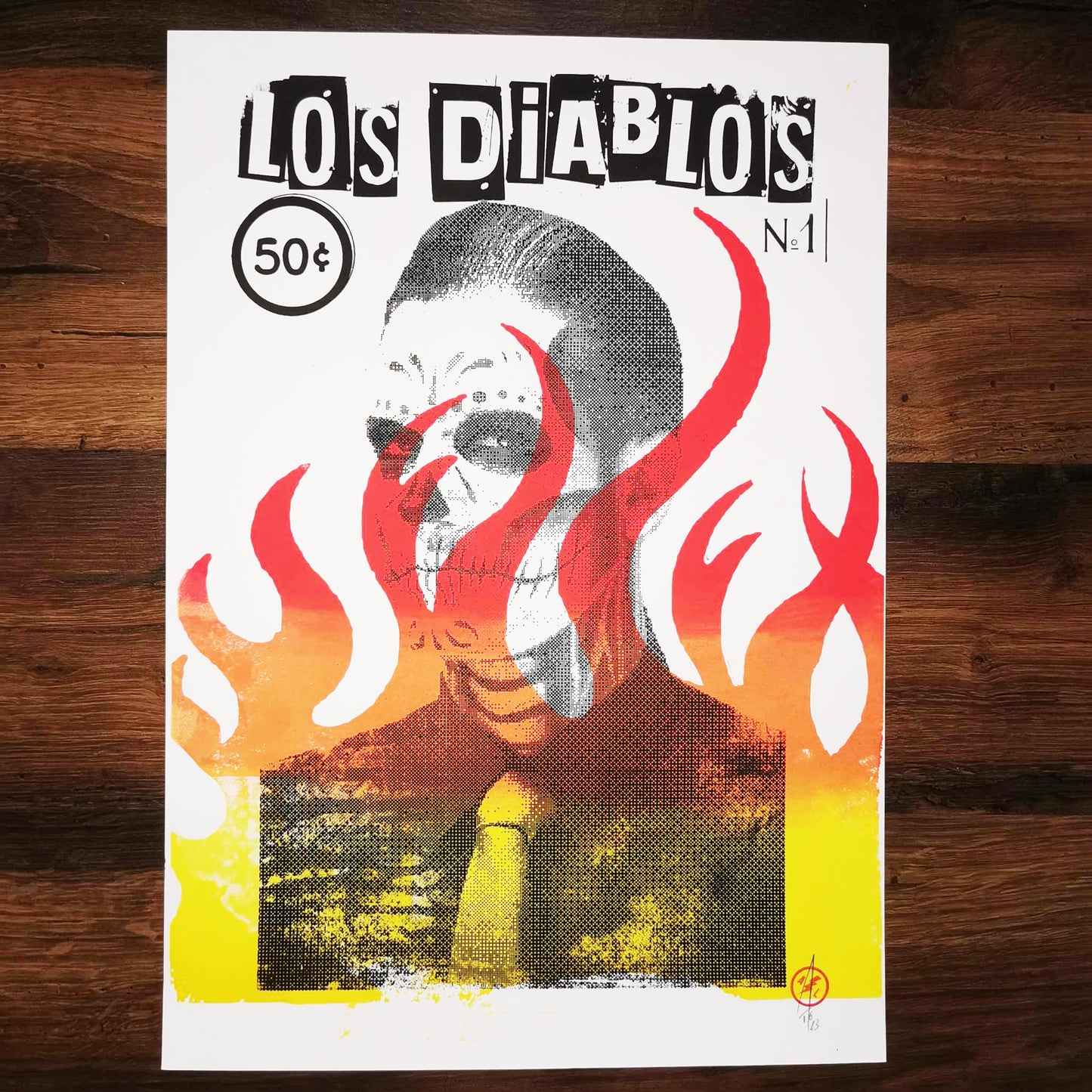 Sérigraphie A3 "Los Diablos"