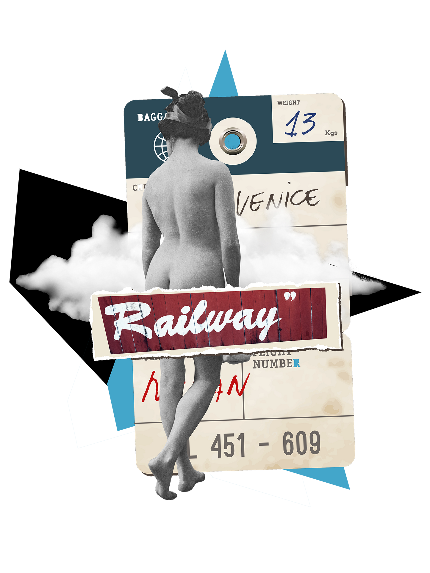 Collage DigitalA4 Analogue Fine Art "Railway"